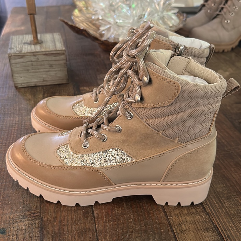 Dolce Vita Lace Up Zipper Boots